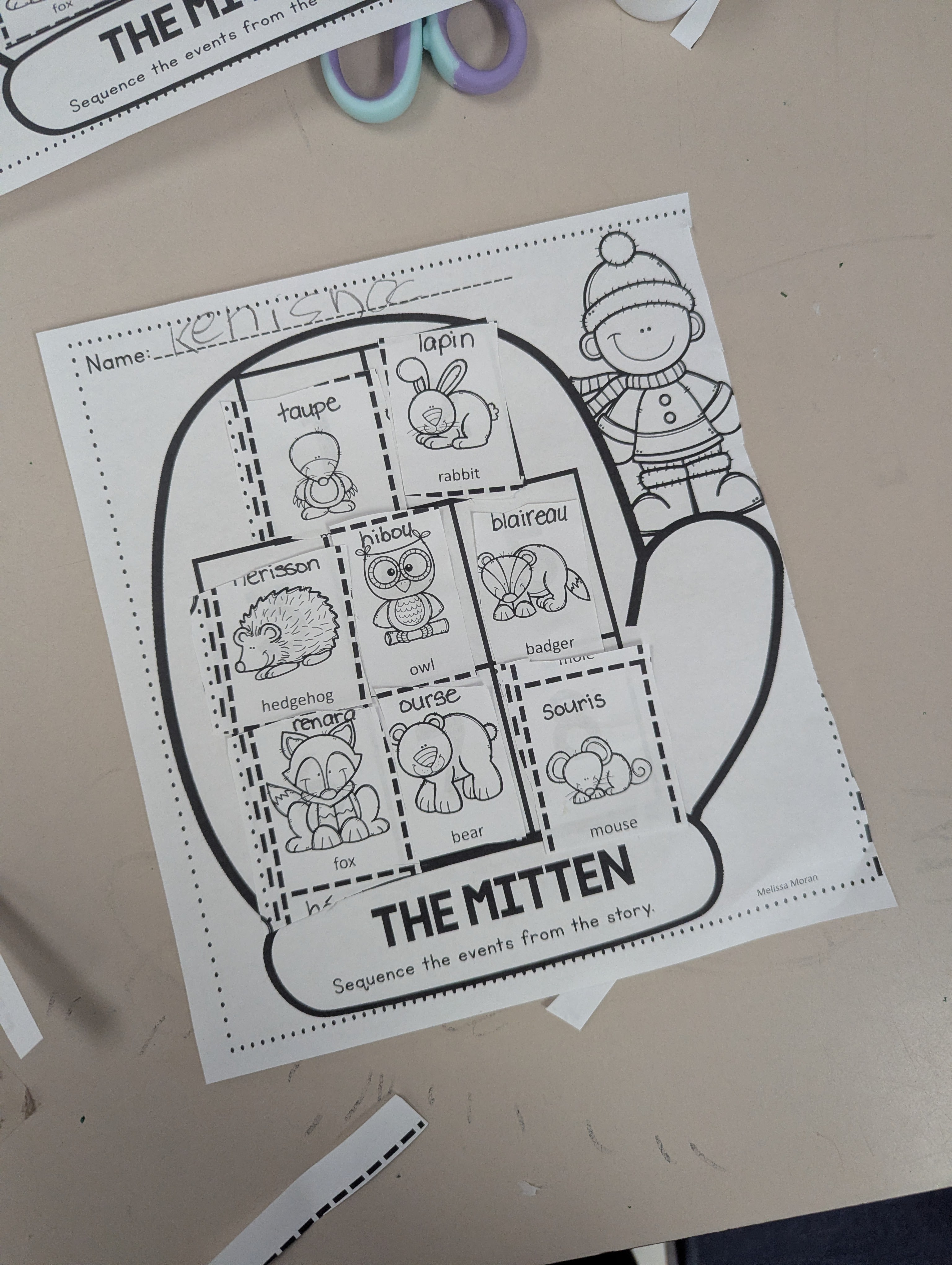 Story retelling and sequencing worksheet from small-group instruction
